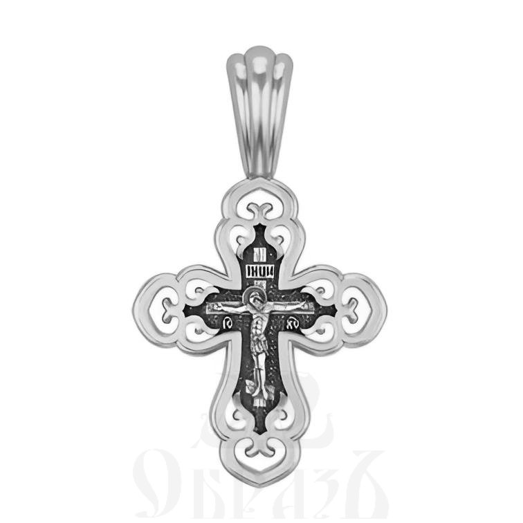 крест "спаси и сохрани", серебро 925 проба с родированием (арт. 17.024р)